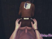 Attack on Titan Hentai - Mikasa faces a titanic cock 15/16