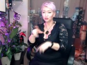 Kinky mature bitch fucks herself with a transparent dildo in private on her wedding anniversary! 1/16