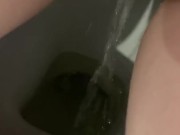 Girl pissing desperation long piss squirt 10/16