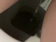 Girl pissing desperation long piss squirt 16/16