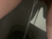 Girl pissing desperation long piss squirt 3/16