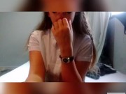 Just a cute student teasing and fingering for daddy :p 14/16