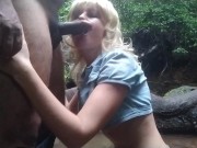 Angel Fowler True Cum Slut in Forest with Dani Danger Real BBC Swallow 2/16