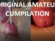 CUMPILATION amateur - COMPILATION d'éjac amateur sur une cochonne au gros seins
