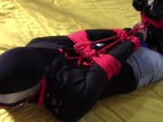 Laura on Heels amateur compilation 2021 of bound masked blowjob and deepthroat 2/16