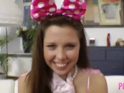 Moaning Brunette Selena K Fills Her Ass With A Big Cock! 3/16