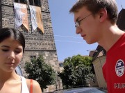 HUNT4K Guy is watching how his GF gives blowjob and gets screwed