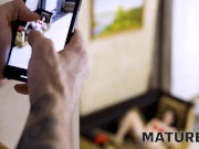 MATURE4K Mature in red bra takes stepsons pistol deep into hairy pussy 3/16