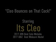 Stocking Clad Cutie Its Cleo Mounts That Meat In A Hot Reverse Cowgirl POV! 1/16