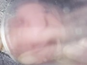 Vacuum cleaner sucks my clit in a clear tube 10/16