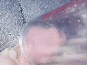 Vacuum cleaner sucks my clit in a clear tube 15/16