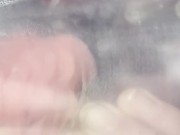 Vacuum cleaner sucks my clit in a clear tube 7/16