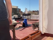 DICK FLASH- Pervert flashing naive fit nanny during her break, she helps out with her perfect ass 1/16