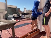 DICK FLASH- Pervert flashing naive fit nanny during her break, she helps out with her perfect ass 3/16