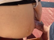 DICK FLASH- Pervert flashing naive fit nanny during her break, she helps out with her perfect ass 6/16