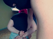 Tied up, and after a blowjob finished all over my face 2/16