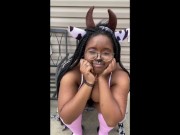 Thick Cow Smokes Weed And Pees Outside 5/16