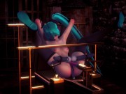 3D HENTAI BDSM Miku Hatsune fucks with a sex machine 14/16
