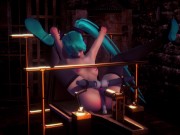 3D HENTAI BDSM Miku Hatsune fucks with a sex machine 15/16