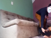 Submissive stepdaughter in deep throat, pissed and sniffing cum (03/28/21) part 1 1/16