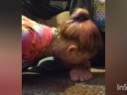 pixieservesHim cock worship while He games : battle with Valkyrie Queen on GOW