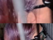 My pet pixie, pissed on and sucks piss from my dick  12/16