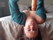 Extreme dildo gagging | dildo facefuck 14/16