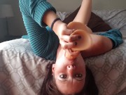 Extreme dildo gagging | dildo facefuck 6/16