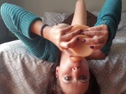 Extreme dildo gagging | dildo facefuck 8/16