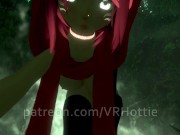 Red Riding Hood Face Rides You in Forest Waterfall Outdoor Nature Wet Pussy Scarf POV Lap Dance 1/16