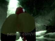 Red Riding Hood Face Rides You in Forest Waterfall Outdoor Nature Wet Pussy Scarf POV Lap Dance 4/16
