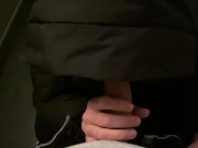 Public deep blowjob in the elevator, until the neighbors burned down! 2/16