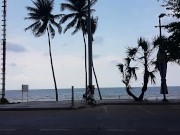 Up dress PUSSY and BUTT PLUG flashing at public beach 3/16