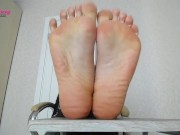 Miss Honey's soles on desk to worship 16/16