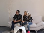 HUNT4K Great sex on white couch helps couple get necessary money 5/16