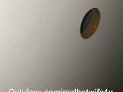 Hotwife fucks two strangers at the gloryhole - messy creampie finish  2/16