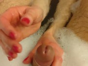 Sexy milf give me a handjob in the bath 4/16