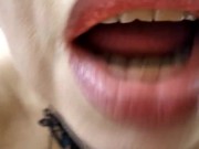 Mature redhead bitch swallows a strong dick up to the tonsils, and then twists her cunt inside out! 2/16