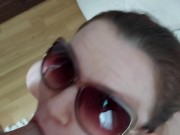 с волосатой рыжей киской пришла за порцией спермы в рот и на очки 13/16