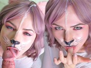 Girlfriend Sucking My Cock Closeup - Facial