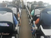 Girl pissing on the airplane 2/16