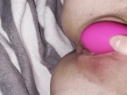  slut jerks off and cums from vibrator / pussy so wet and sweet 15/16