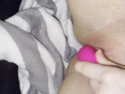  slut jerks off and cums from vibrator / pussy so wet and sweet 9/16