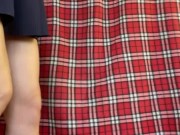 Japanese schoolgirl shows off her white panties 14/16