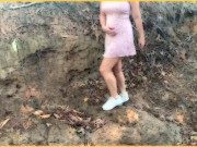 Wife Flashing Big Tits and Pussy in Public Strip | Public Exhibitionist 1/16