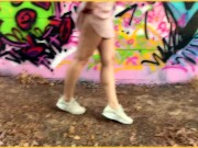 Wife Flashing Big Tits and Pussy in Public Strip | Public Exhibitionist 7/16