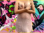 Wife Flashing Big Tits and Pussy in Public Strip | Public Exhibitionist 9/16