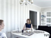 TUTOR4K Hot tutor covered with whipped cream during sex with disciple 4/16