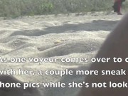 My Friend Mrs Kiss Is An Exhibitionist Wife That Likes To Tease Nude Beach Voyeurs In Public! 13/16