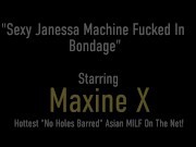 Asian Sensation Maxine X Fucks Bondaged Janessa Jordan With Her Machine! 1/16